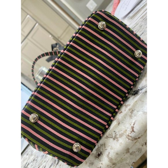 (Sold) VINTAGE Kate Spade Striped Mini Bucket Bag - Picture 8 of 9
